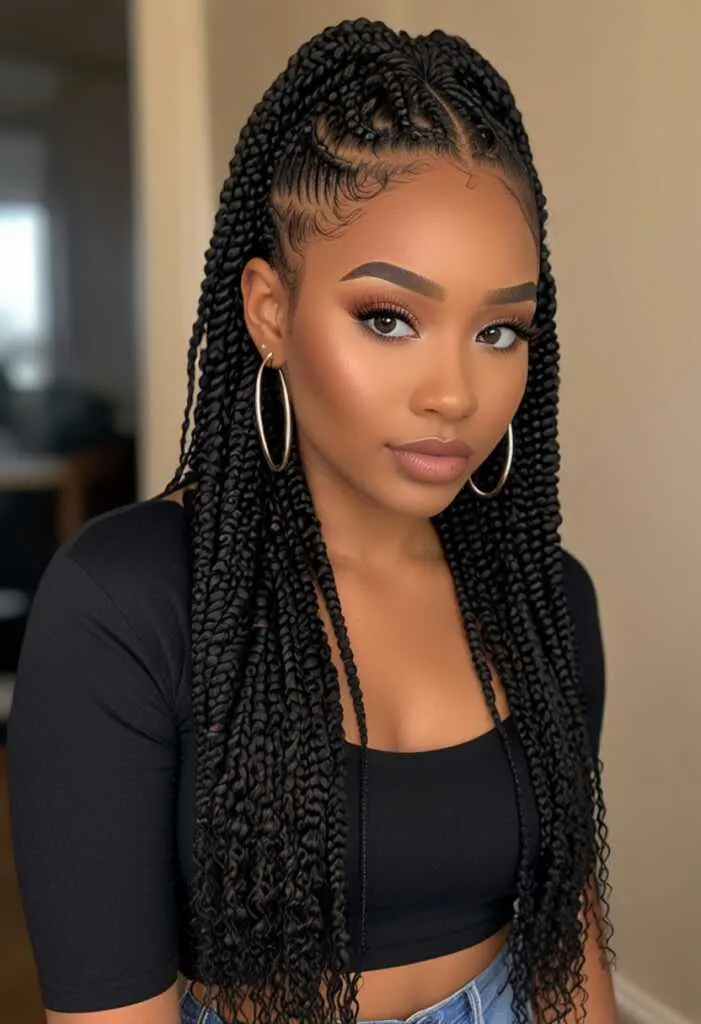 Women's braiding and styling work 1